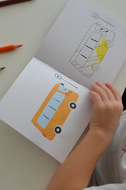 Set omaľovánok – Safari, Doprava a Ovocie