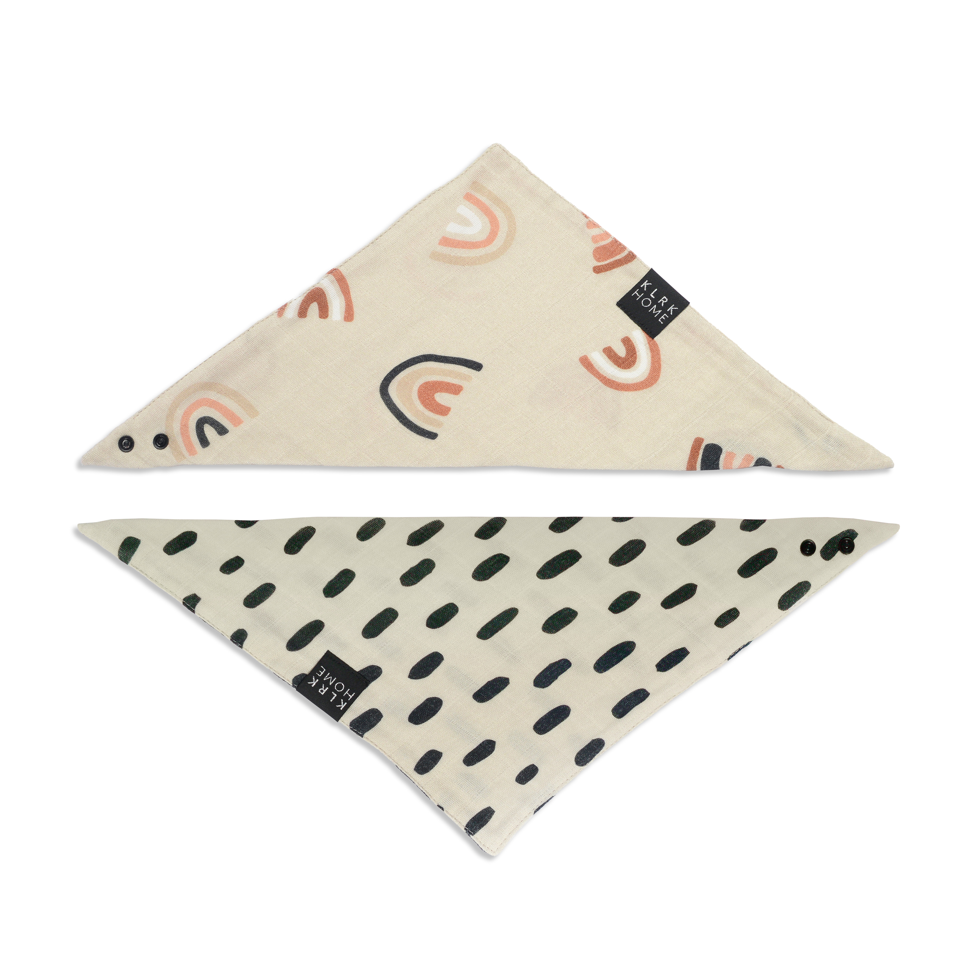 KLRK HOME Detské obojstranné šatky R&R, 2 ks