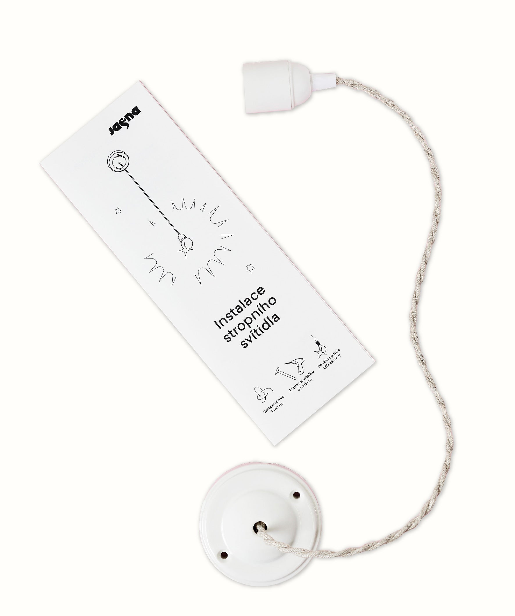 Keramické stropní svítidlo pro zavěšení lampy