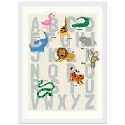 21x29.7 cm / 8x12" - Vertical - White frame - Map
